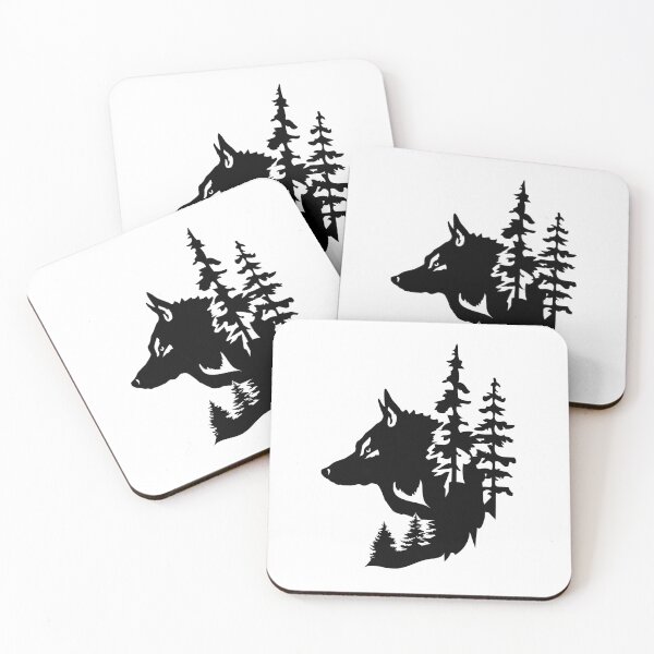 Item preview, Wolf Head and Forest designed and sold by MagnoliaLake.