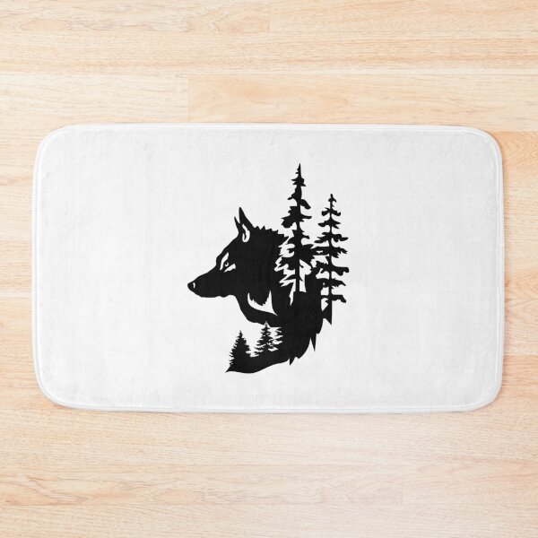 Item preview, Wolf Head and Forest designed and sold by MagnoliaLake.
