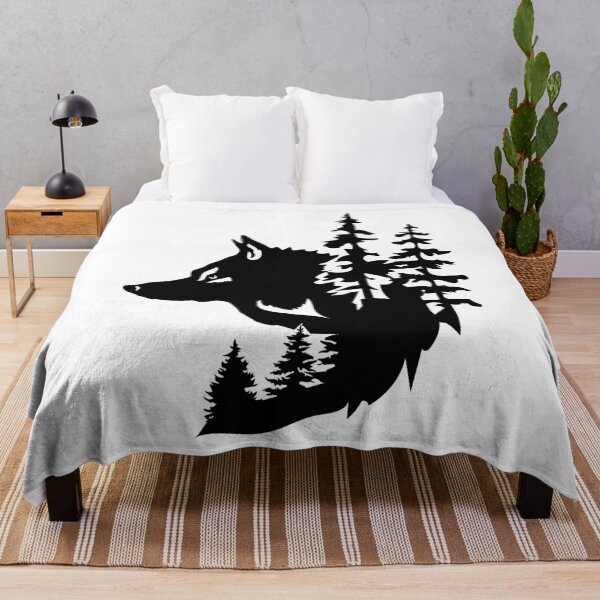 Item preview, Wolf Head and Forest designed and sold by MagnoliaLake.
