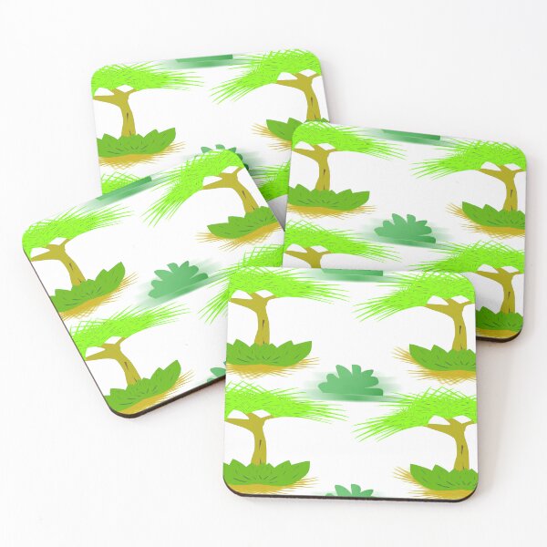 Item preview, Seamless Tropical Tree Pattern with Green Leaves and Nature Inspired Background Illustration designed and sold by EiArtist.