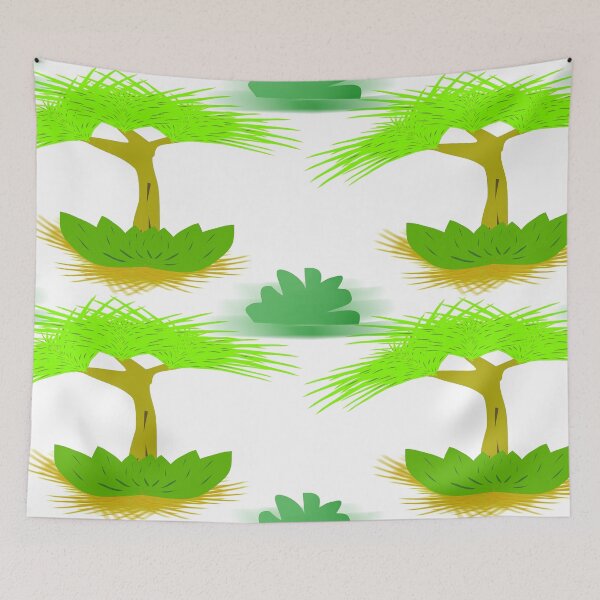 Item preview, Seamless Tropical Tree Pattern with Green Leaves and Nature Inspired Background Illustration designed and sold by Ei-Ei.