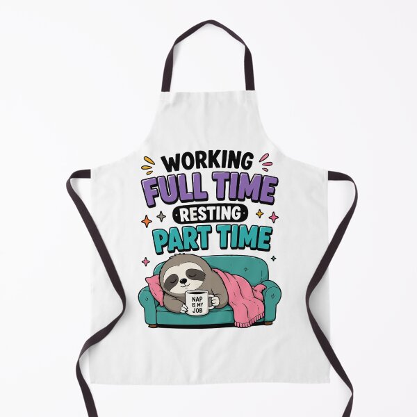 Item preview, Working Full Time Resting Part Time Funny Sloth Humor designed and sold by Gift Phrase Studio.