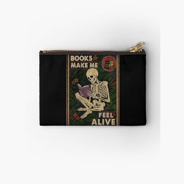 Item preview, Books Make Me Feel Alive Vintage Skeleton Reading Gothic Library designed and sold by ferminhays.