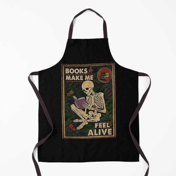 Item preview, Books Make Me Feel Alive Vintage Skeleton Reading Gothic Library designed and sold by ferminhays.
