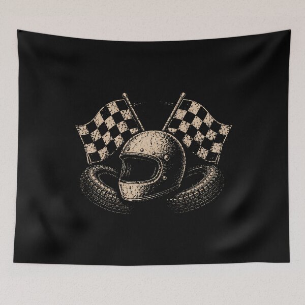 Item preview, Vintage Racing Helmet Graphic | Checkered Flags Motorsport Fans Racing Drivers Track Days Motor Racing  designed and sold by Jt41.