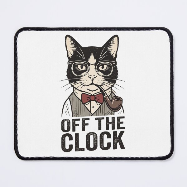 Item preview, Funny Off The Clock Tuxedo Cat designed and sold by CrystalMineArts.