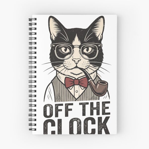 Item preview, Funny Off The Clock Tuxedo Cat designed and sold by CrystalMineArts.