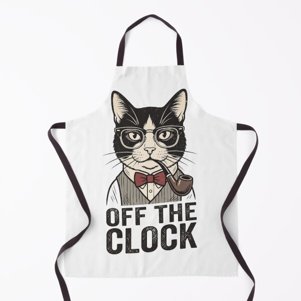 Item preview, Funny Off The Clock Tuxedo Cat designed and sold by CrystalMineArts.