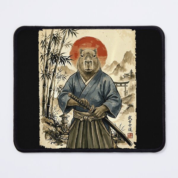 Item preview, Samurai Capybara | Vintage Anime, for Men, Japanese Art designed and sold by Littermin.