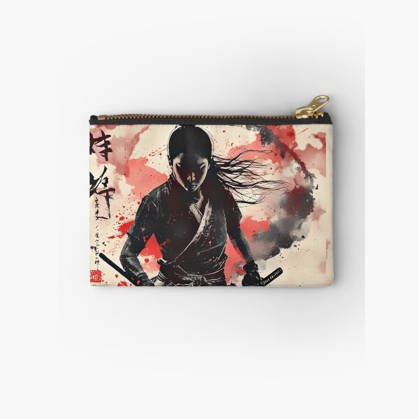 Item preview, Sakura Samurai Girl Japanese Ink Art designed and sold by Neer arts.
