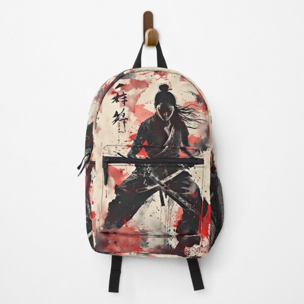 Item preview, Sakura Samurai Girl Japanese Ink Art designed and sold by Neer arts.