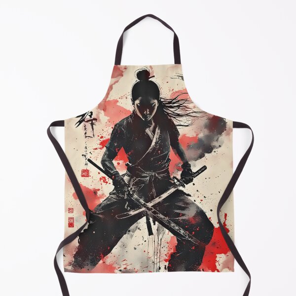 Item preview, Sakura Samurai Girl Japanese Ink Art designed and sold by Neer arts.