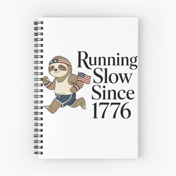 Item preview, Running Slow Since 1776, Funny 4th of July, Patriotic Sloth designed and sold by VegaPPAr.