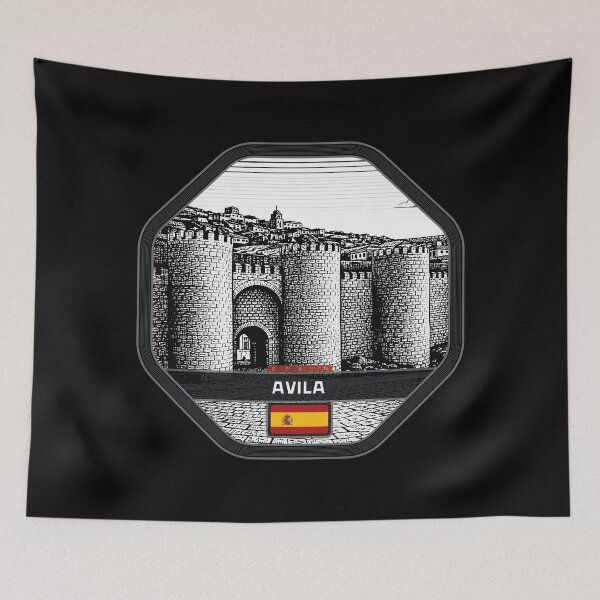 Item preview, Avila Spain Linocut Style  designed and sold by Thistle-TShop.