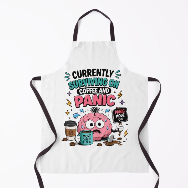 Item preview, Currently Surviving On Coffee And Panic Funny Coffee Humor designed and sold by Magmashup.