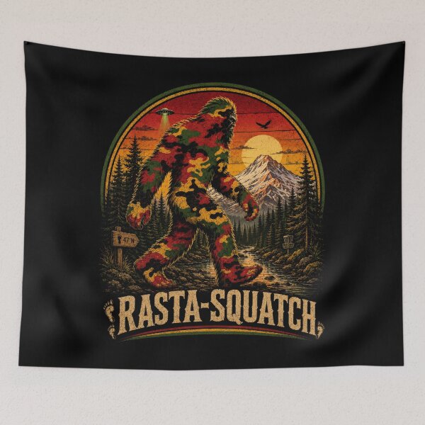 Item preview, Rasta-Squatch | Pacific Northwest Cryptid Legend designed and sold by Swanny's Custom T-shirt and Gift Designs.