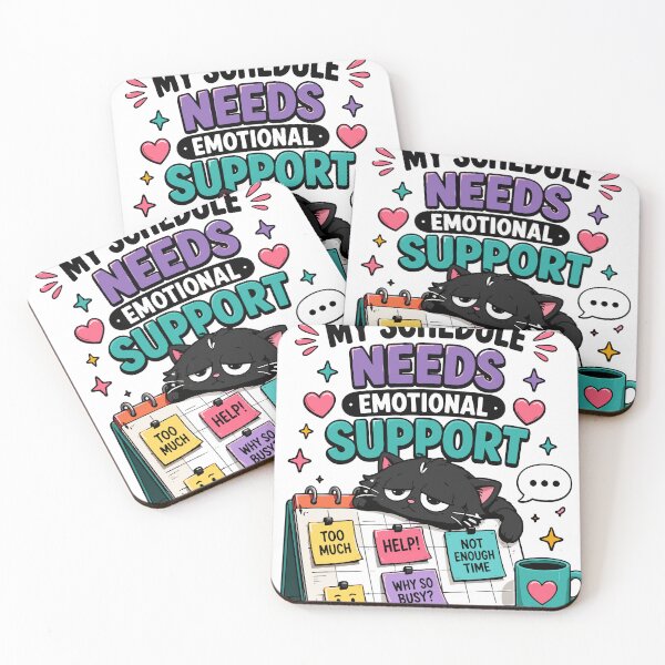 Item preview, My Schedule Needs Emotional Support Funny Burnout Humor designed and sold by Gift Phrase Studio.