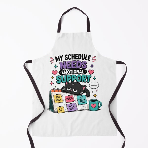 Item preview, My Schedule Needs Emotional Support Funny Burnout Humor designed and sold by Gift Phrase Studio.