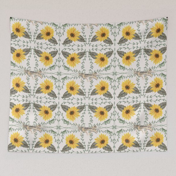 Item preview, Sunflowers and Grasshoppers designed and sold by FeeArtDesign.