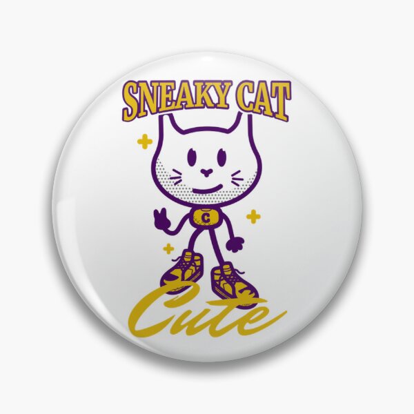 Item preview, Cute Sneaky Cartoon Cat Illustration designed and sold by Matastuffmerch.
