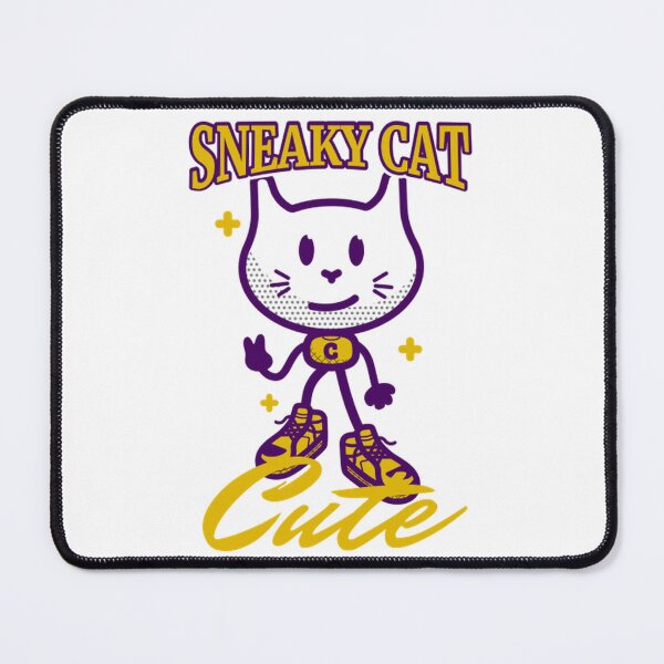 Item preview, Cute Sneaky Cartoon Cat Illustration designed and sold by Matastuffmerch.