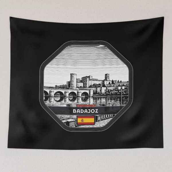 Item preview, Badajoz Spain Linocut Style  designed and sold by Thistle-TShop.