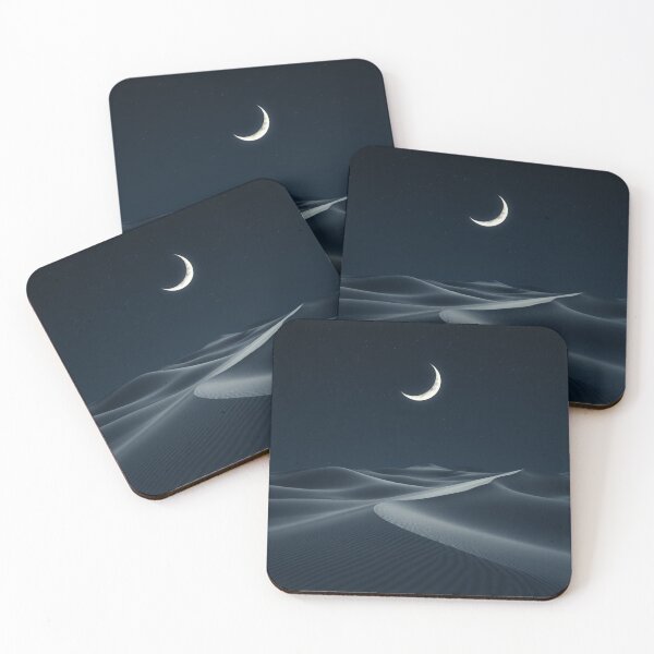 Item preview, Crescent Moon Over Desert Dunes at Night designed and sold by EllDAV777.