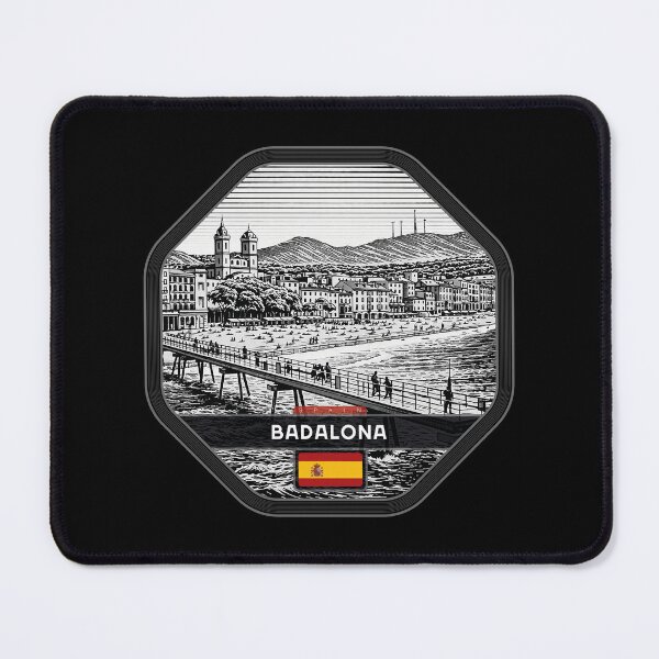 Item preview, Badalona Spain Linocut Style designed and sold by Thistle-TShop.