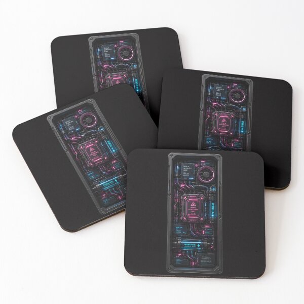 Item preview, Cyberpunk Neural Interface Panel  - Futuristic Laptop Circuit Window Decal designed and sold by Extravanganzza.