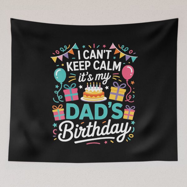Item preview, I Can’t Keep Calm It’s My Dad’s Birthday Party Lettering designed and sold by zamiokaline.