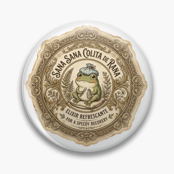 Item preview, Sana Sana Colita de Rana Vintage Frog Healing designed and sold by PictoVibe.