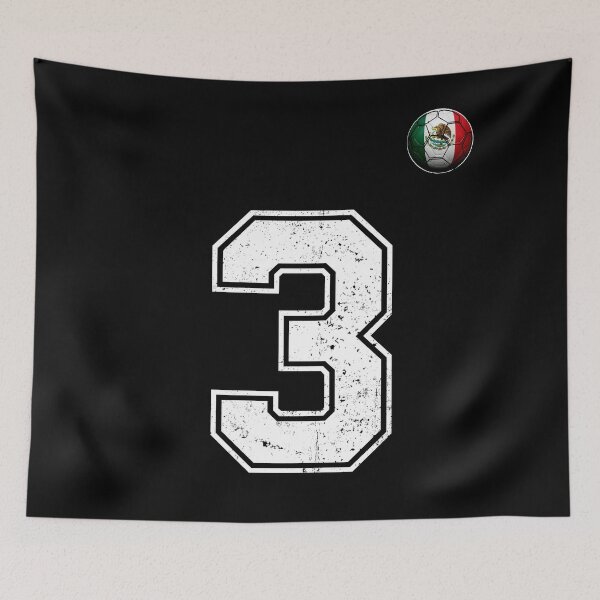 Item preview, Number 3 Mexico Flag Football Fan designed and sold by BernoNickel.