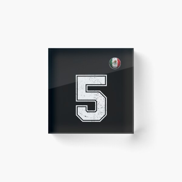 Item preview, Number 5 Mexico Flag Football Fan designed and sold by BernoNickel.