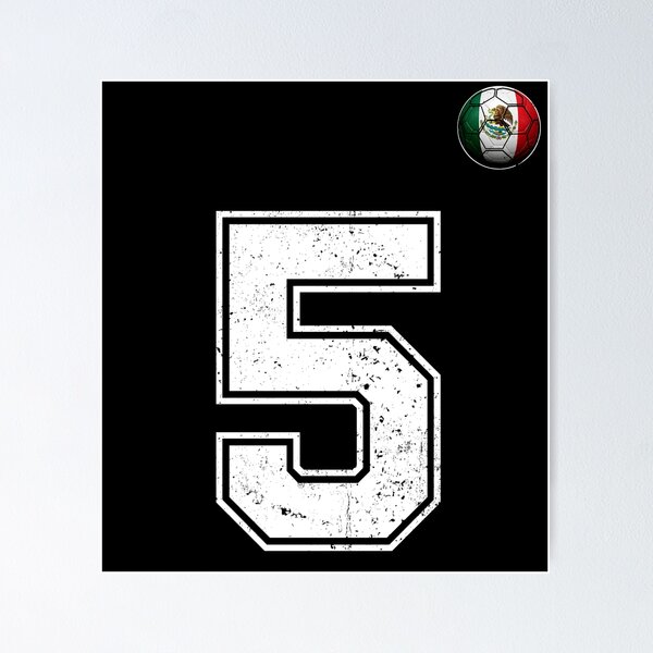 Item preview, Number 5 Mexico Flag Football Fan designed and sold by BernoNickel.