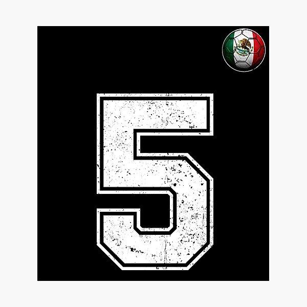 Item preview, Number 5 Mexico Flag Football Fan designed and sold by BernoNickel.
