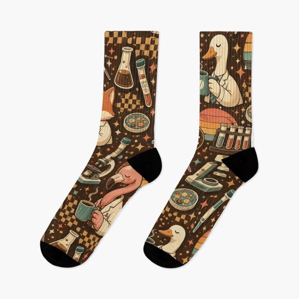Item preview, Retro Lab Coffee Club | Cute Science Animal Pattern | Cozy Laboratory Café Gift for Nurses, Lab Techs & Coffee Lovers designed and sold by ClinicalHubs.