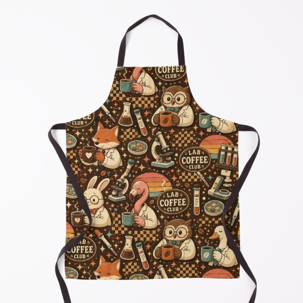 Item preview, Retro Lab Coffee Club | Cute Science Animal Pattern | Cozy Laboratory Café Gift for Nurses, Lab Techs & Coffee Lovers designed and sold by ClinicalHubs.