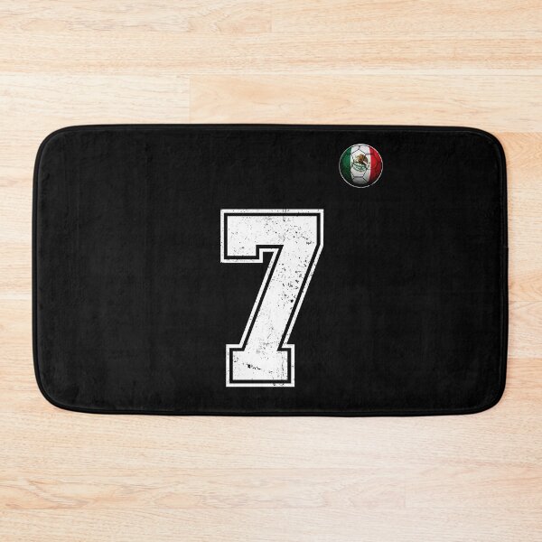 Item preview, Number 7 Mexico Flag Football Fan designed and sold by BernoNickel.