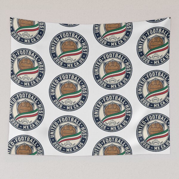 Item preview, United Football Host 2026 Retro Crest Soccer Fan designed and sold by PictoVibe.