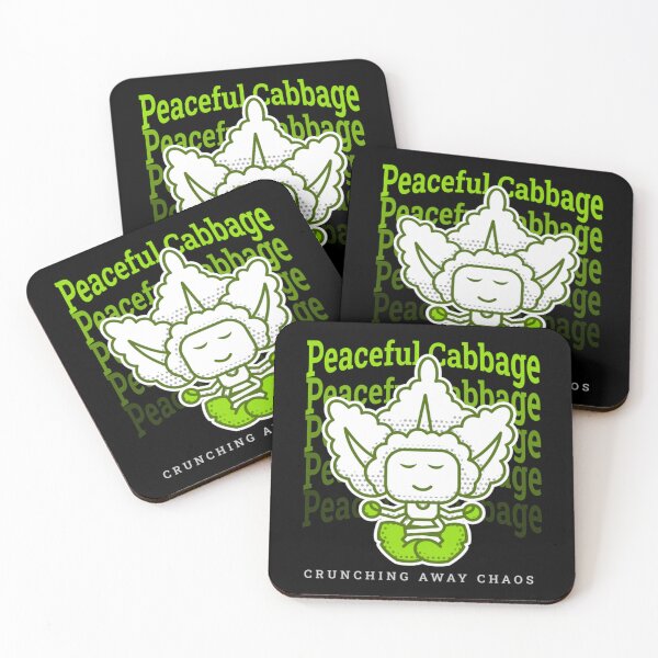 Item preview, Peaceful Cabbage Meditating Vegetarian Art designed and sold by Matastuffmerch.