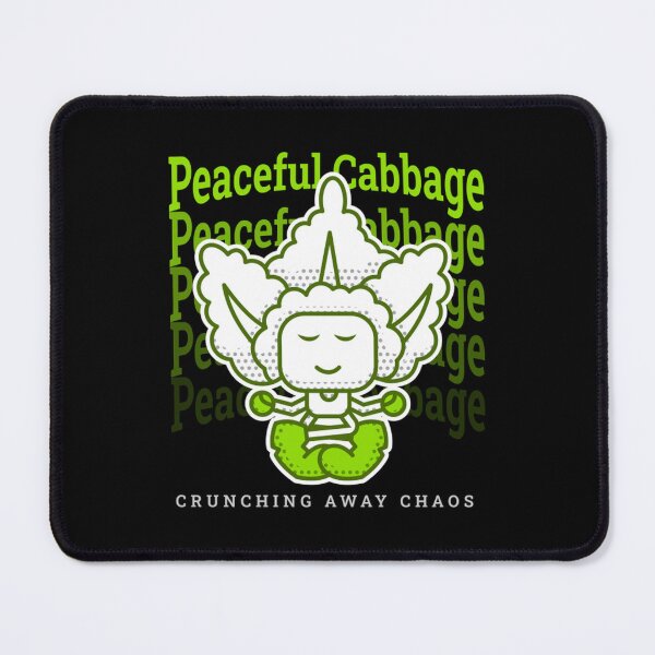 Item preview, Peaceful Cabbage Meditating Vegetarian Art designed and sold by Matastuffmerch.
