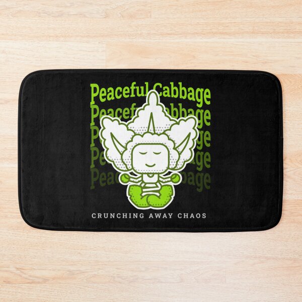 Item preview, Peaceful Cabbage Meditating Vegetarian Art designed and sold by Matastuffmerch.