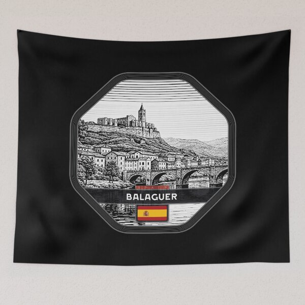 Item preview, Balaguer Spain Linocut Style  designed and sold by Thistle-TShop.