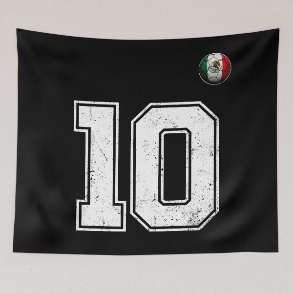 Item preview, Number 10 Mexico Flag Football Fan designed and sold by BernoNickel.
