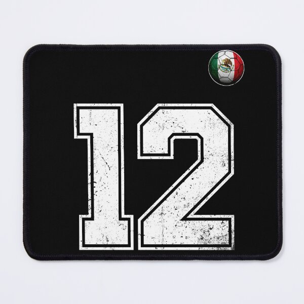 Item preview, Number 12 Mexico Flag Football Fan designed and sold by BernoNickel.