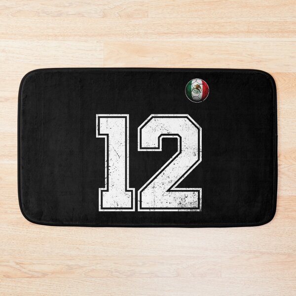 Item preview, Number 12 Mexico Flag Football Fan designed and sold by BernoNickel.
