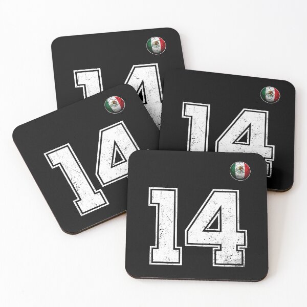 Item preview, Number 14 Mexico Flag Football Fan designed and sold by BernoNickel.