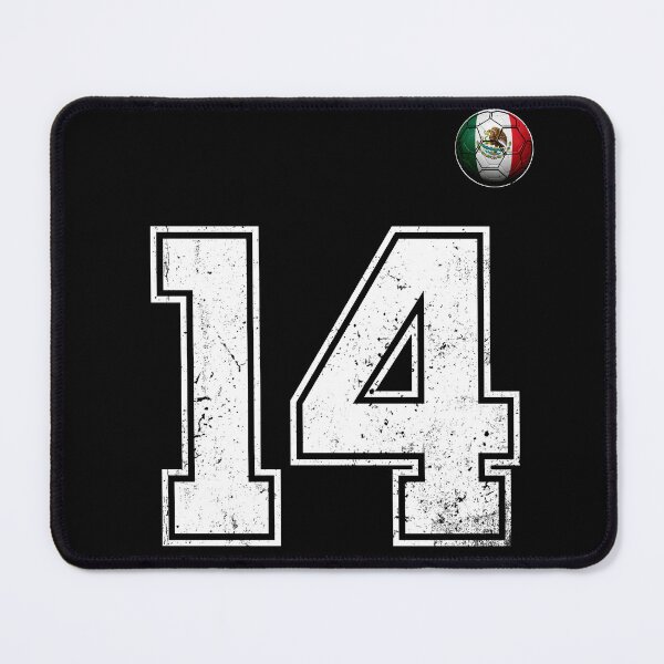Item preview, Number 14 Mexico Flag Football Fan designed and sold by BernoNickel.