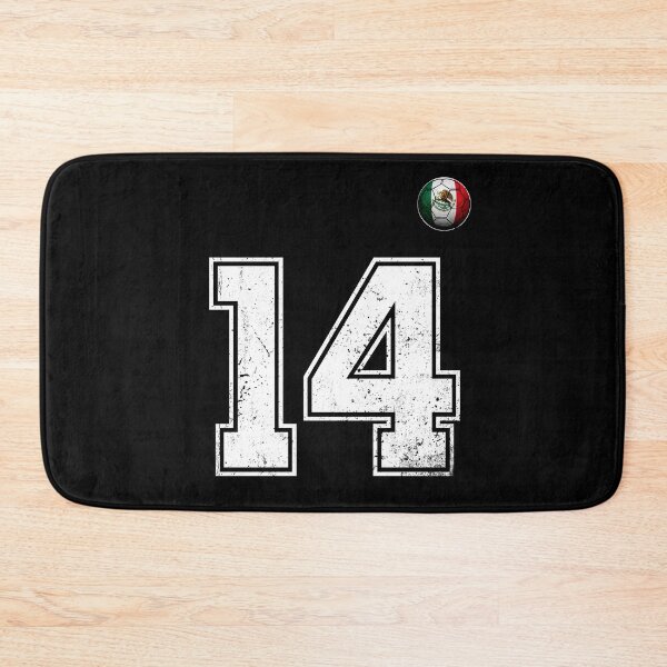 Item preview, Number 14 Mexico Flag Football Fan designed and sold by BernoNickel.