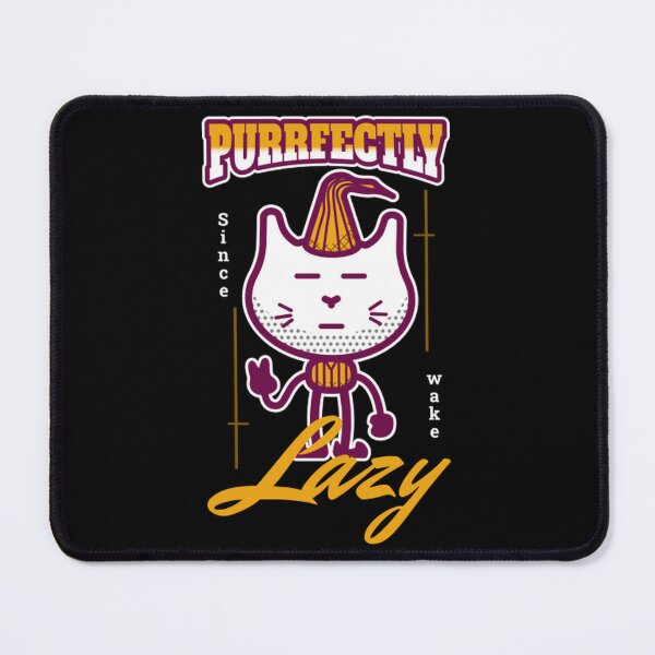 Item preview, Purrfectly Lazy Sleepy Cartoon Cat designed and sold by Matastuffmerch.